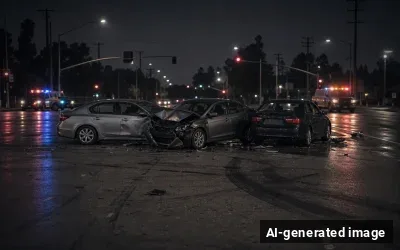 Four Injured in Three-Vehicle Crash on MacArthur Boulevard in Newport Beach